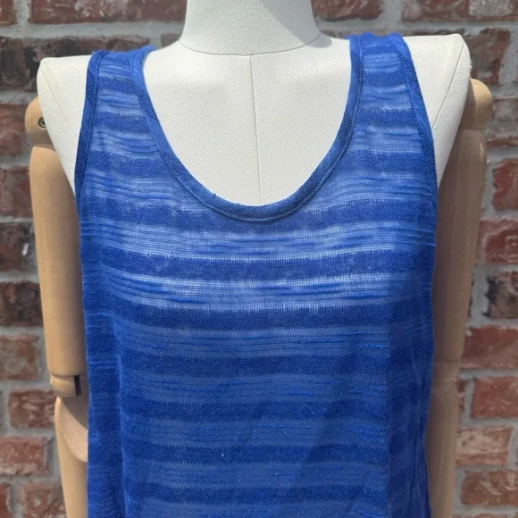 Mossimo sheer blue striped tank top / S / Excellent condition - Picture 7 of 12